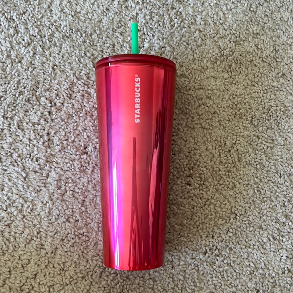 Starbucks Watermelon Red Mirror Cold Cup Tumbler Venti 24oz Summer 2022
